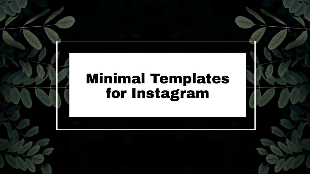 Make a minimal Instagram video post, App for editable and minimal Instagram video post templates - ProVideo