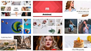 Collection of minimal templates in ProVideo template library, Minimal video maker for Instagram video posts - ProVideo