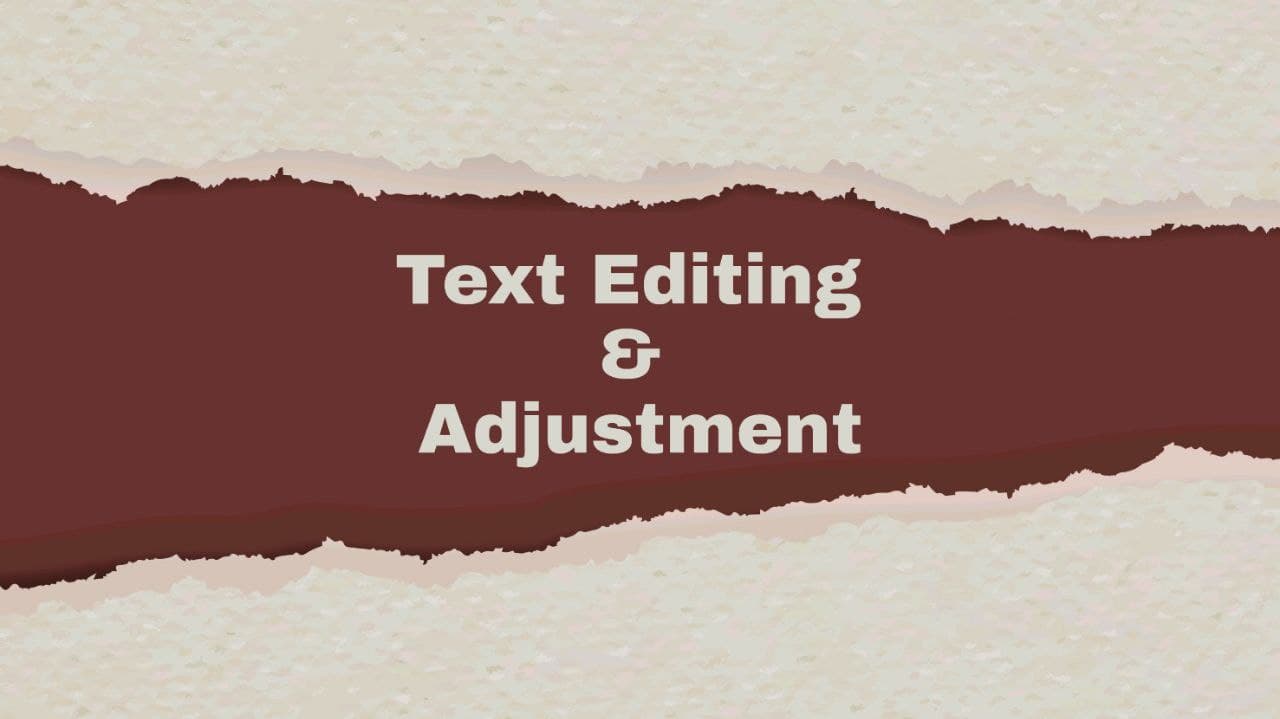 Text Editing, Text Adjustment, Editing & Adjusting Text, Customizing Text, ProVideo